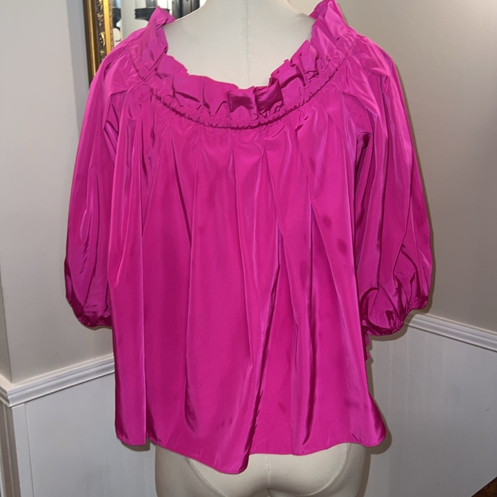 Trina Turk Hot Pink Krisha Top. NWT large. - Picture 4 of 9